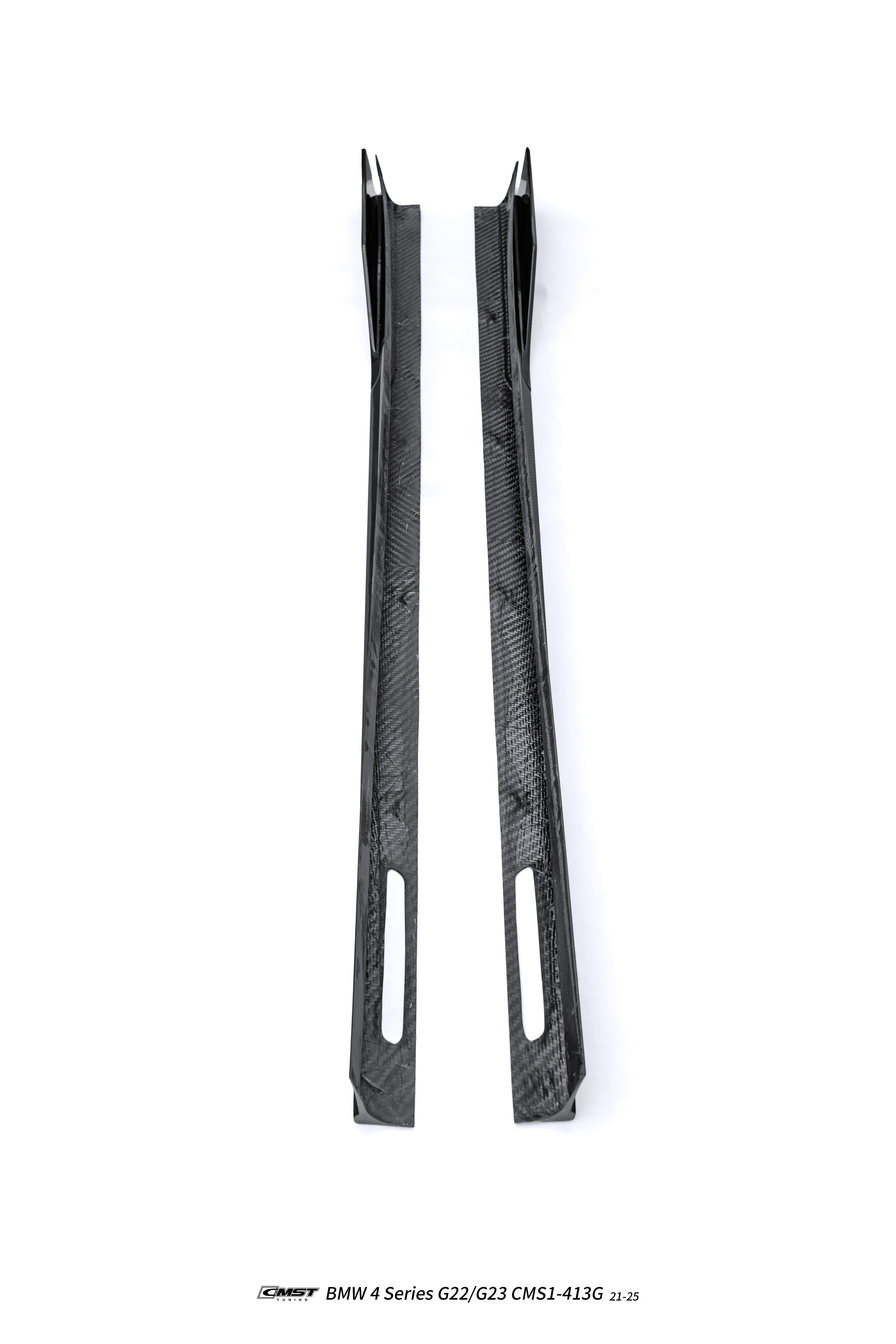 BMW 4 Series M440 430 G22 G23 2020-ON (Sport Version Only) with Aftermarket Parts - HORIZON Side Skirts Dry Pre-preg Carbon Fiber / FRP from CMST Tuning