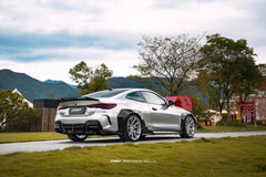 BMW 4 Series M440 430 G22 G23 2020-ON (Sport Version Only) with Aftermarket Parts - HORIZON Side Skirts Dry Pre-preg Carbon Fiber / FRP from CMST Tuning