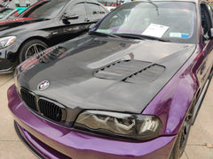 BMW E46 2 Door 2001 2002 2003 2004 2005 2006 with Aftermarket Parts - Hood Bonnet Carbon Fiber / FRP from CMST Tuning