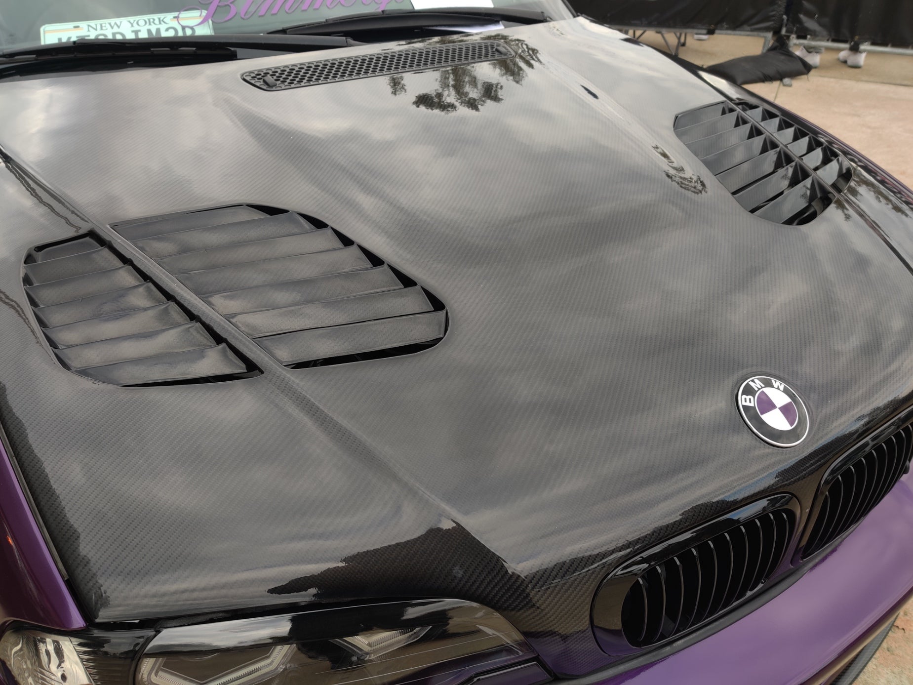 BMW E46 2 Door 2001 2002 2003 2004 2005 2006 with Aftermarket Parts - Hood Bonnet Carbon Fiber / FRP from CMST Tuning