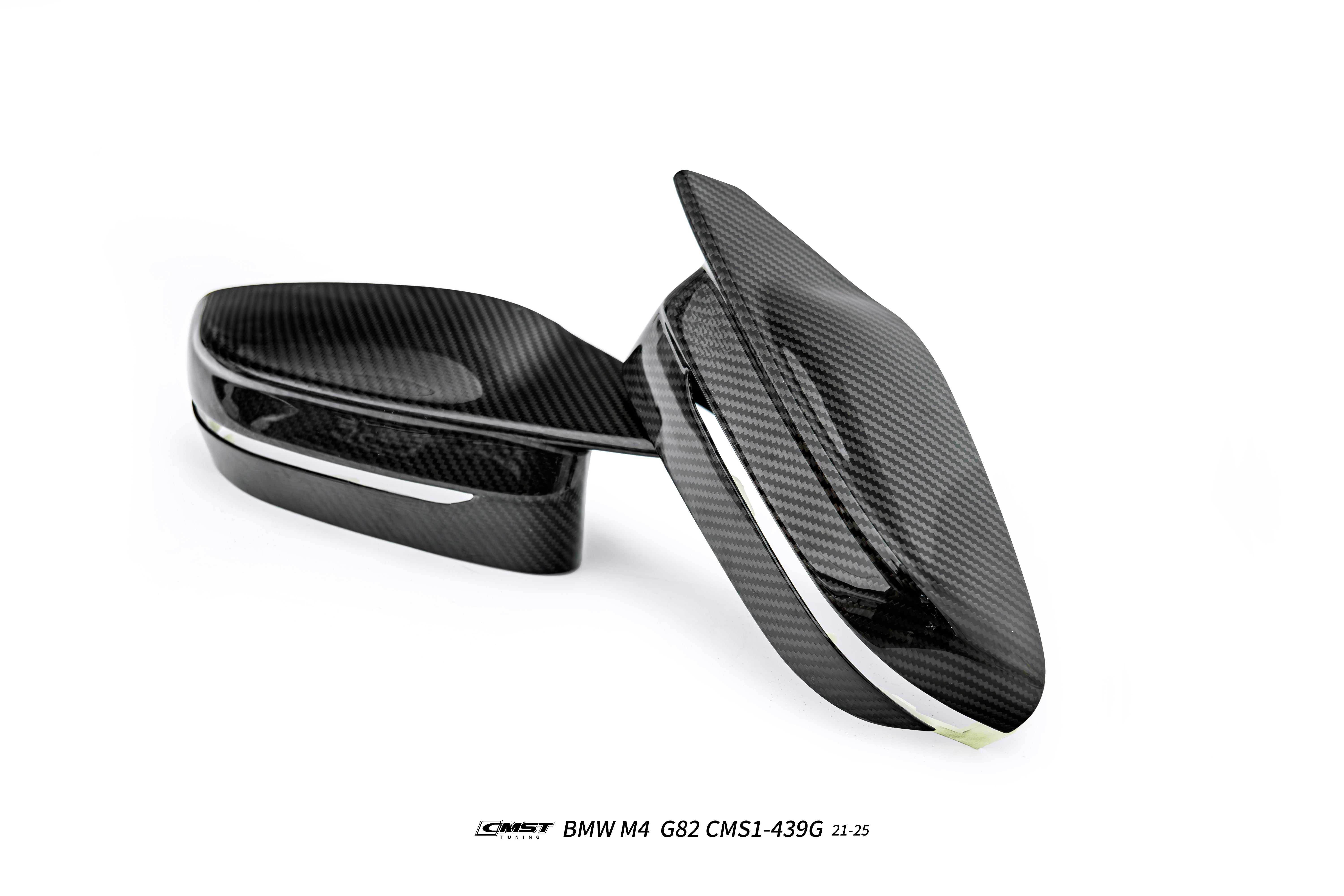 BMW M3CS M3C M3 G80 G81 2021-ON & M4CS M4C M4 G82 G83 2021-ON (Left Hand Drive Only) with Aftermarket Parts - Mirror Caps Dry Pre-preg Carbon Fiber / FRP from CMST Tuning