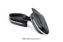 BMW M3CS M3C M3 G80 G81 2021-ON & M4CS M4C M4 G82 G83 2021-ON (Left Hand Drive Only) with Aftermarket Parts - Mirror Caps Dry Pre-preg Carbon Fiber / FRP from CMST Tuning
