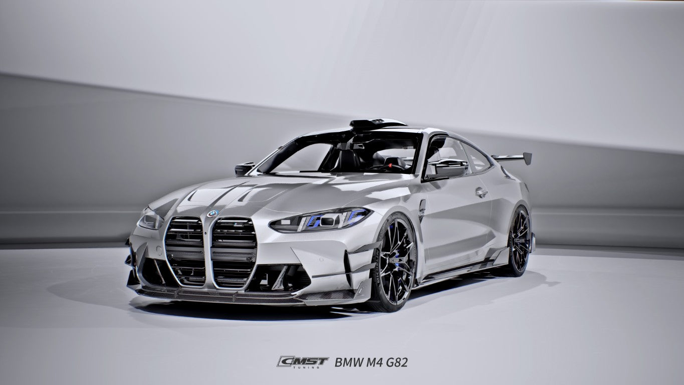 BMW M3CS M3C M3 G80 G81 2021-ON & M4CS M4C M4 G82 G83 2021-ON (Left Hand Drive Only) with Aftermarket Parts - Mirror Caps Dry Pre-preg Carbon Fiber / FRP from CMST Tuning