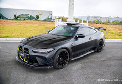 BMW M3CS M3C M3 G80 G81 2021-ON & M4CS M4C M4 G82 G83 2021-ON with Aftermarket Parts - Front Bumper Vent Valences Trim Dry Pre-preg Carbon Fiber / FRP from CMST Tuning