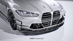 BMW M3CS M3C M3 G80 G81 2021-ON &  M4CS M4C M4 G82 G83 2021-ON with Aftermarket Parts - V2 Style Front Canards Dry Pre-preg Carbon Fiber / FRP from CMST Tuning