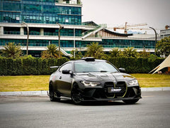 BMW M3CS M3C M3 G80 G81 2021-ON &  M4CS M4C M4 G82 G83 2021-ON with Aftermarket Parts - V2 Style Front Canards Dry Pre-preg Carbon Fiber / FRP from CMST Tuning