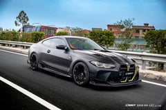 BMW M3CS M3C M3 G80 G81 2021-ON &  M4CS M4C M4 G82 G83 2021-ON with Aftermarket Parts - V2 Style Front Canards Dry Pre-preg Carbon Fiber / FRP from CMST Tuning