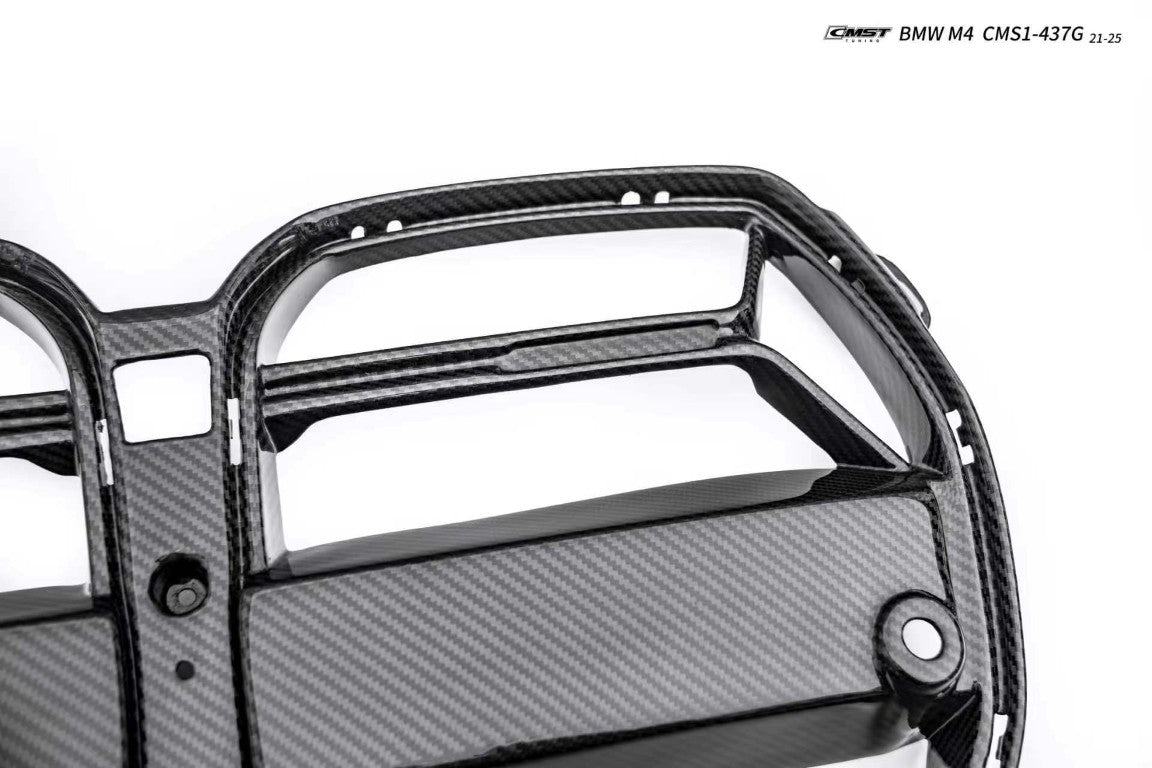 BMW M3CS M3C M3 G80 G81 2021-ON & M4CS M4C M4 G82 G83 2021-ON with Aftermarket Parts - Front Kidney Grill Dry Pre-preg Carbon Fiber / FRP from CMST Tuning