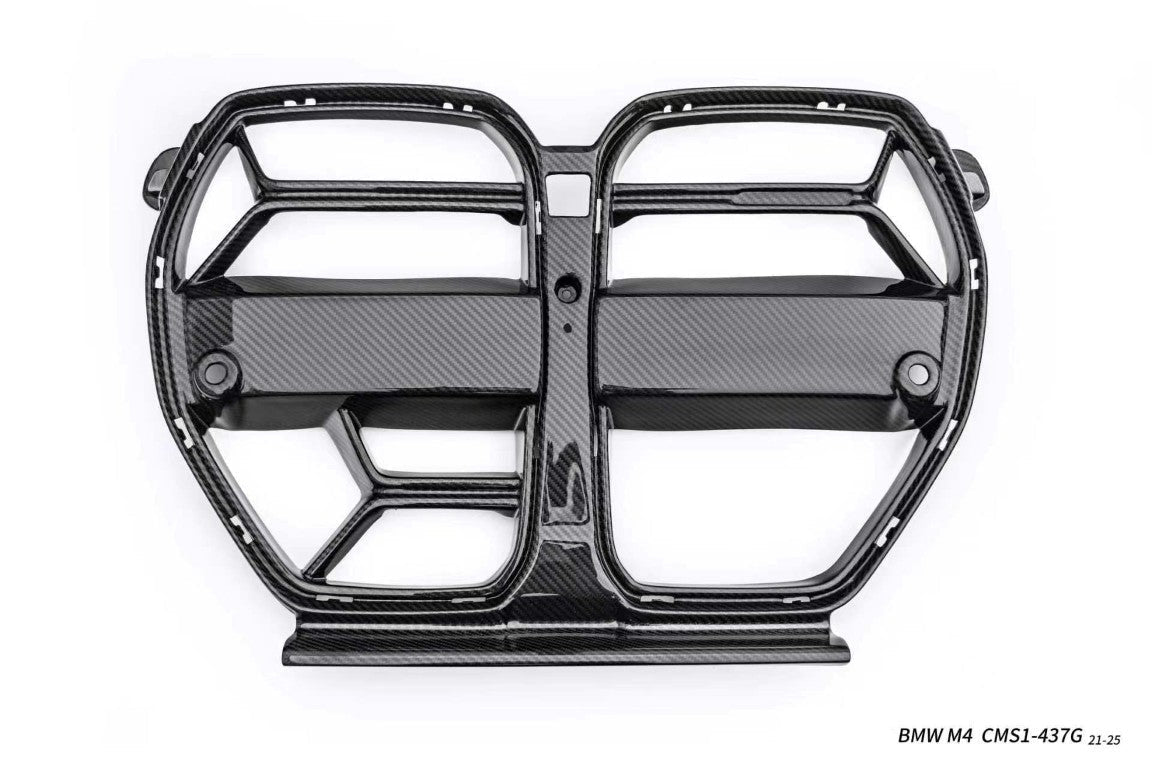 BMW M3CS M3C M3 G80 G81 2021-ON & M4CS M4C M4 G82 G83 2021-ON with Aftermarket Parts - Front Kidney Grill Dry Pre-preg Carbon Fiber / FRP from CMST Tuning