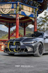 BMW M3CS M3C M3 G80 G81 2021-ON & M4CS M4C M4 G82 G83 2021-ON with Aftermarket Parts - Front Kidney Grill Dry Pre-preg Carbon Fiber / FRP from CMST Tuning
