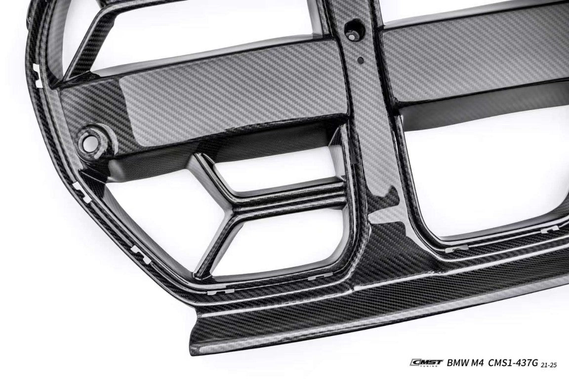 BMW M3CS M3C M3 G80 G81 2021-ON & M4CS M4C M4 G82 G83 2021-ON with Aftermarket Parts - Front Kidney Grill Dry Pre-preg Carbon Fiber / FRP from CMST Tuning