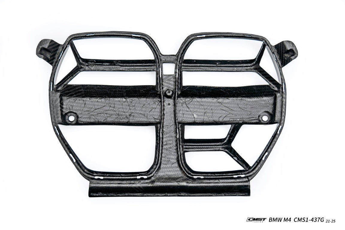 BMW M3CS M3C M3 G80 G81 2021-ON & M4CS M4C M4 G82 G83 2021-ON with Aftermarket Parts - Front Kidney Grill Dry Pre-preg Carbon Fiber / FRP from CMST Tuning