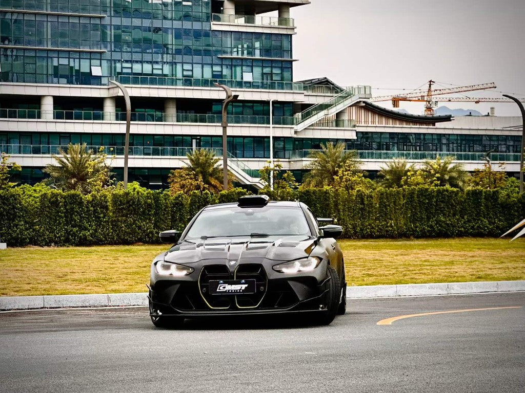 BMW M3CS M3C M3 G80 G81 2021-ON & M4CS M4C M4 G82 G83 2021-ON with Aftermarket Parts - Front Kidney Grill Dry Pre-preg Carbon Fiber / FRP from CMST Tuning