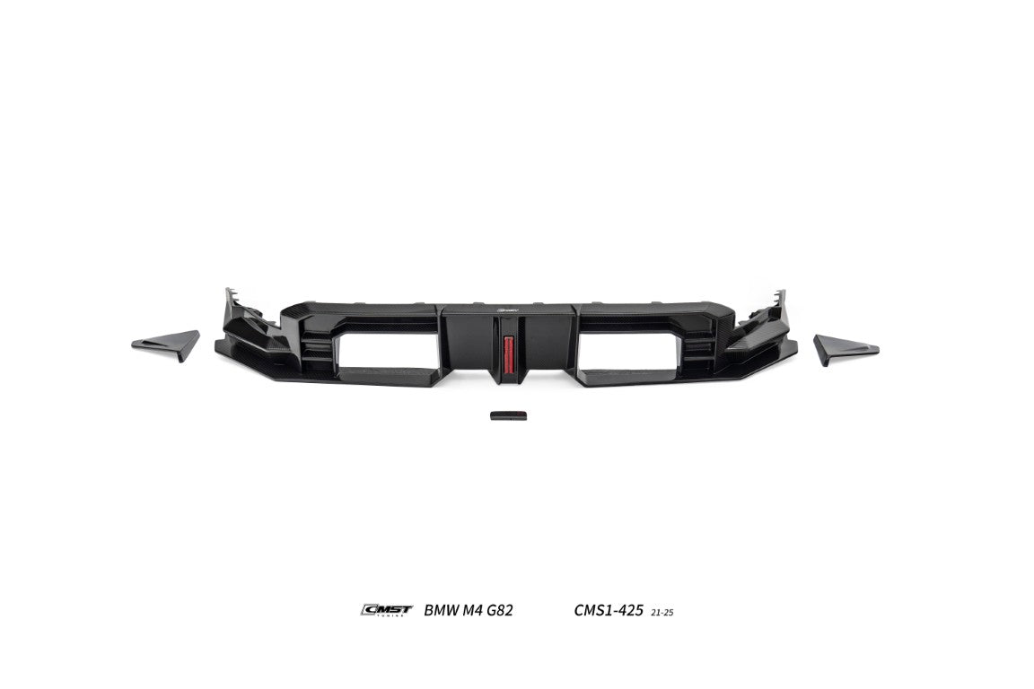 BMW M3CS M3C M3 G80 G81 2021-ON & M4CS M4C M4 G82 G83 2021-ON with Aftermarket Parts - V2 Style Rear Diffuser & Canards Dry Pre-preg Carbon Fiber / FRP from CMST Tuning