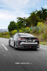 BMW M3CS M3C M3 G80 G81 2021-ON & M4CS M4C M4 G82 G83 2021-ON with Aftermarket Parts - V2 Style Rear Diffuser & Canards Dry Pre-preg Carbon Fiber / FRP from CMST Tuning