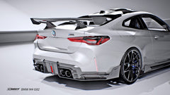 BMW M3CS M3C M3 G80 G81 2021-ON & M4CS M4C M4 G82 G83 2021-ON with Aftermarket Parts - V2 Style Rear Diffuser & Canards Dry Pre-preg Carbon Fiber / FRP from CMST Tuning