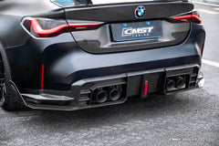 BMW M3CS M3C M3 G80 G81 2021-ON & M4CS M4C M4 G82 G83 2021-ON with Aftermarket Parts - V2 Style Rear Diffuser & Canards Dry Pre-preg Carbon Fiber / FRP from CMST Tuning