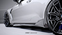 BMW M4CS M4C M4 G82 G83 2021-ON with Aftermarket Parts - V2 Style Side Skirts Dry Pre-preg Carbon Fiber / FRP from CMST Tuning