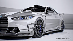 BMW M4CS M4C M4 G82 G83 2021-ON with Aftermarket Parts - V2 Style Side Skirts Dry Pre-preg Carbon Fiber / FRP from CMST Tuning