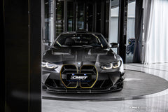 BMW M3CS M3C M3 G80 G81 2021-ON & M4CS M4C M4 G82 G83 2021-ON with Aftermarket Parts - V2 Style Front Lip Dry Pre-preg Carbon Fiber / FRP from CMST Tuning