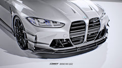 BMW M3CS M3C M3 G80 G81 2021-ON & M4CS M4C M4 G82 G83 2021-ON with Aftermarket Parts - V2 Style Front Lip Dry Pre-preg Carbon Fiber / FRP from CMST Tuning