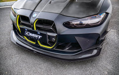 BMW M3CS M3C M3 G80 G81 2021-ON & M4CS M4C M4 G82 G83 2021-ON with CMST Tuning's Aftermarket Parts - Front Lip V3 Style Dry Pre-preg Carbon Fiber / FRP. A complete transformation of style and performance.