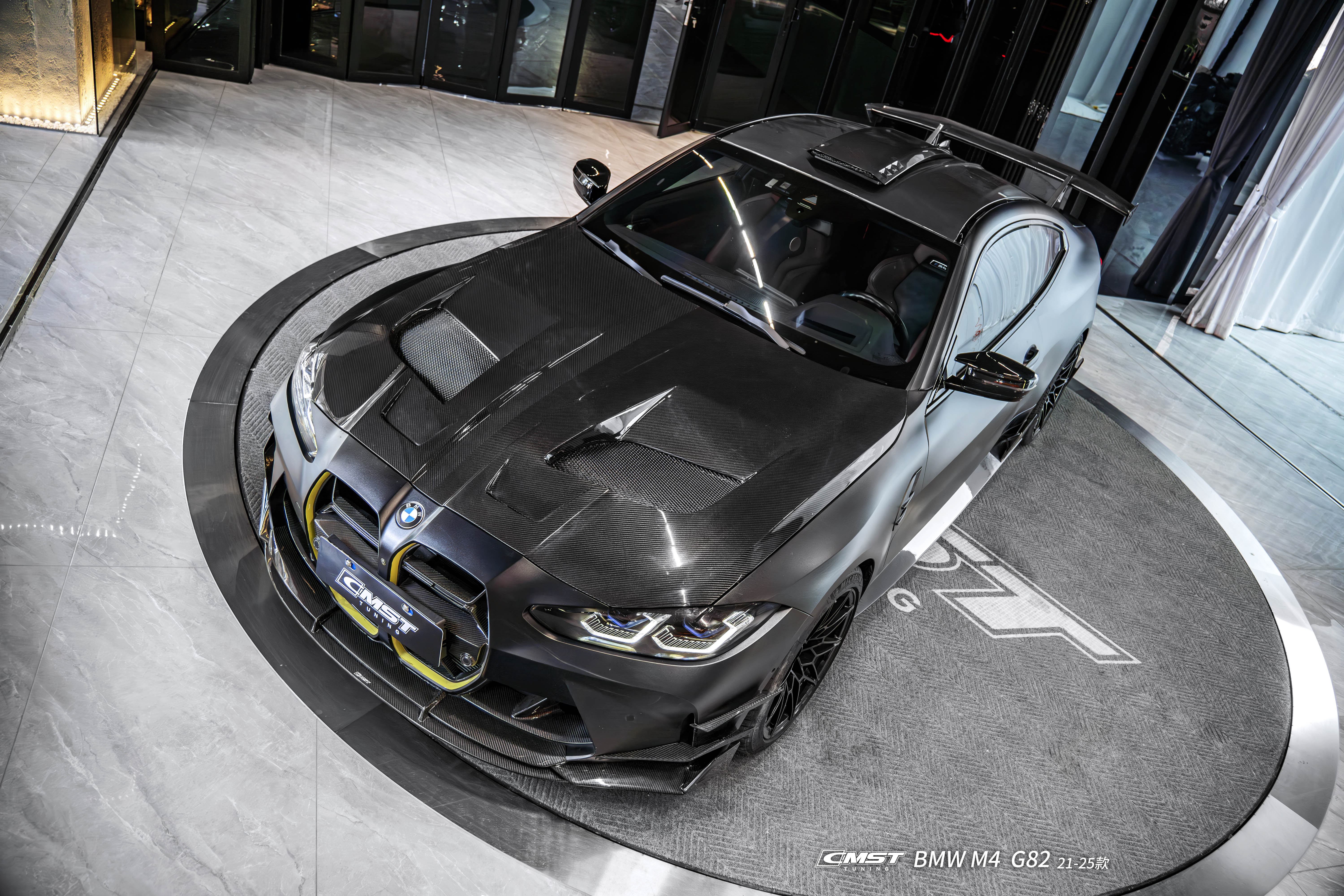 BMW M3CS M3C M3 G80 G81 2021-ON & M4CS M4C M4 G82 G83 2021-ON with Aftermarket Parts - V2 Style Front Lip Dry Pre-preg Carbon Fiber / FRP from CMST Tuning