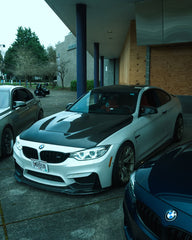 BMW M3/M3C F80 F81 2014 2015 2016 2017 2018 & M4/M4C F82 F83 2014 2015 2016 2017 2018 2019 2020 with Aftermarket Parts - GTS Hood Bonnet Carbon Fiber/FRP from CMST Tuning