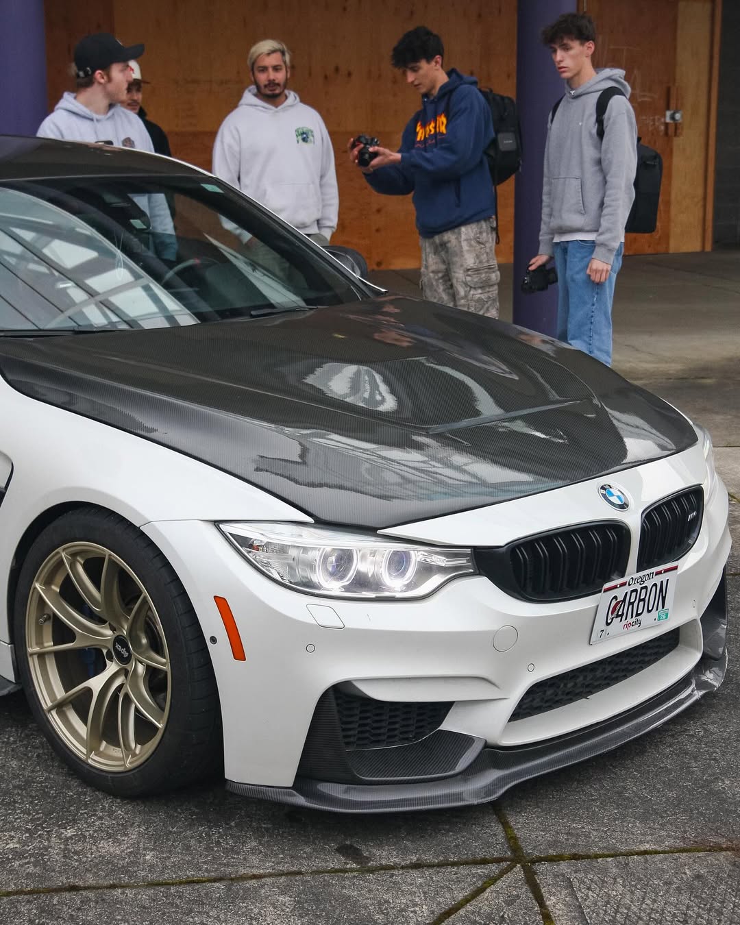 BMW M3/M3C F80 F81 2014 2015 2016 2017 2018 & M4/M4C F82 F83 2014 2015 2016 2017 2018 2019 2020 with Aftermarket Parts - GTS Hood Bonnet Carbon Fiber/FRP from CMST Tuning