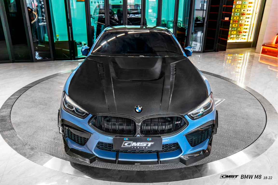 BMW M8 M8C F91 F92 F93 2019-ON with Aftermarket Parts - V1 Hood Carbon Fiber / FRP from CMST Tuning