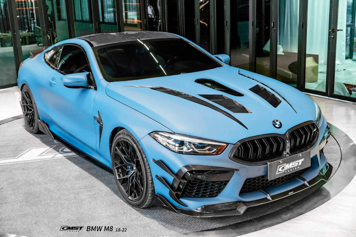 BMW M8 M8C F91 F92 F93 2019-ON with Aftermarket Parts - V2 Hood Carbon Fiber / FRP from CMST Tuning