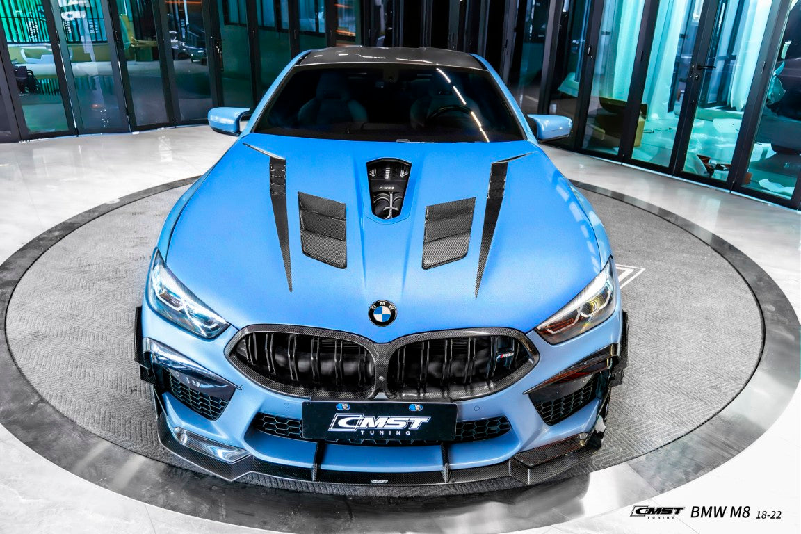 BMW M8 M8C F91 F92 F93 2019-ON with Aftermarket Parts - V2 Hood Carbon Fiber / FRP from CMST Tuning