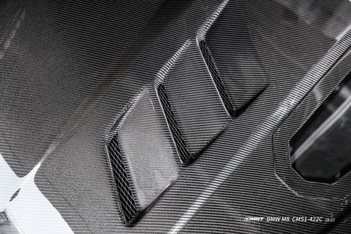 BMW M8 M8C F91 F92 F93 2019-ON with Aftermarket Parts - V2 Hood Carbon Fiber / FRP from CMST Tuning