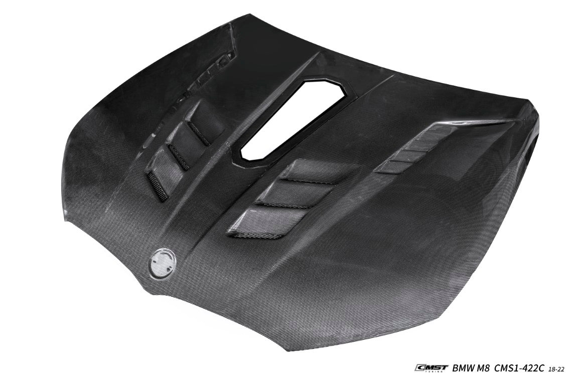 BMW M8 M8C F91 F92 F93 2019-ON with Aftermarket Parts - V2 Hood Carbon Fiber / FRP from CMST Tuning