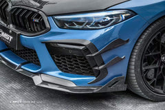 BMW M8 M8C F91 F92 F93 2019-ON with Aftermarket Parts - Front Bumper Canards Dry Pre-preg Carbon Fiber / FRP from CMST Tuning