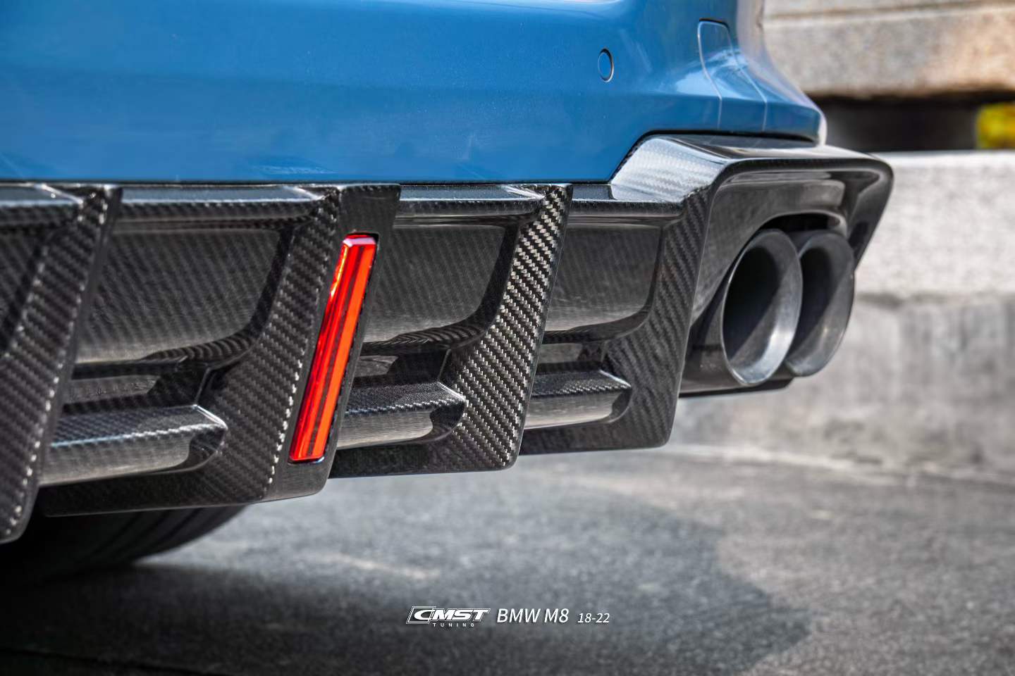BMW M8 M8C F91 F92 F93 2019-ON with Aftermarket Parts - Rear Diffuser & Canards Dry Pre-preg Carbon Fiber / FRP from CMST Tuning
