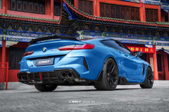 BMW M8 M8C F92 F93 2019-ON with Aftermarket Parts - Side Skirts Dry Pre-preg Carbon Fiber / FRP from CMST Tuning