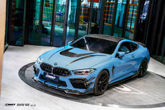 BMW M8 M8C F91 F92 F93 2019-ON with Aftermarket Parts - Front Bumper Canards Dry Pre-preg Carbon Fiber / FRP from CMST Tuning