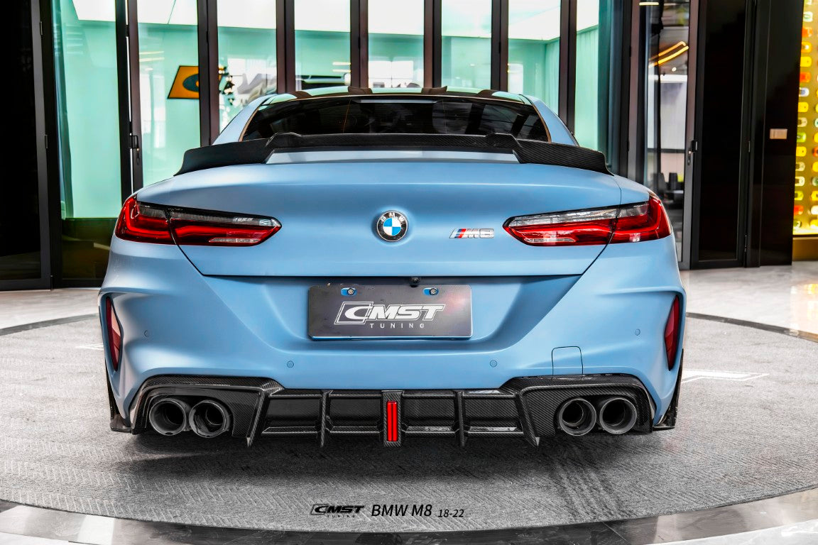 BMW M8 M8C F92 2019-ON with Aftermarket Parts - Rear Spoiler Dry Pre-preg Carbon Fiber / FRP from CMST Tuning