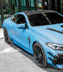 BMW M8 M8C F92 F93 2019-ON with Aftermarket Parts - Side Skirts Dry Pre-preg Carbon Fiber / FRP from CMST Tuning