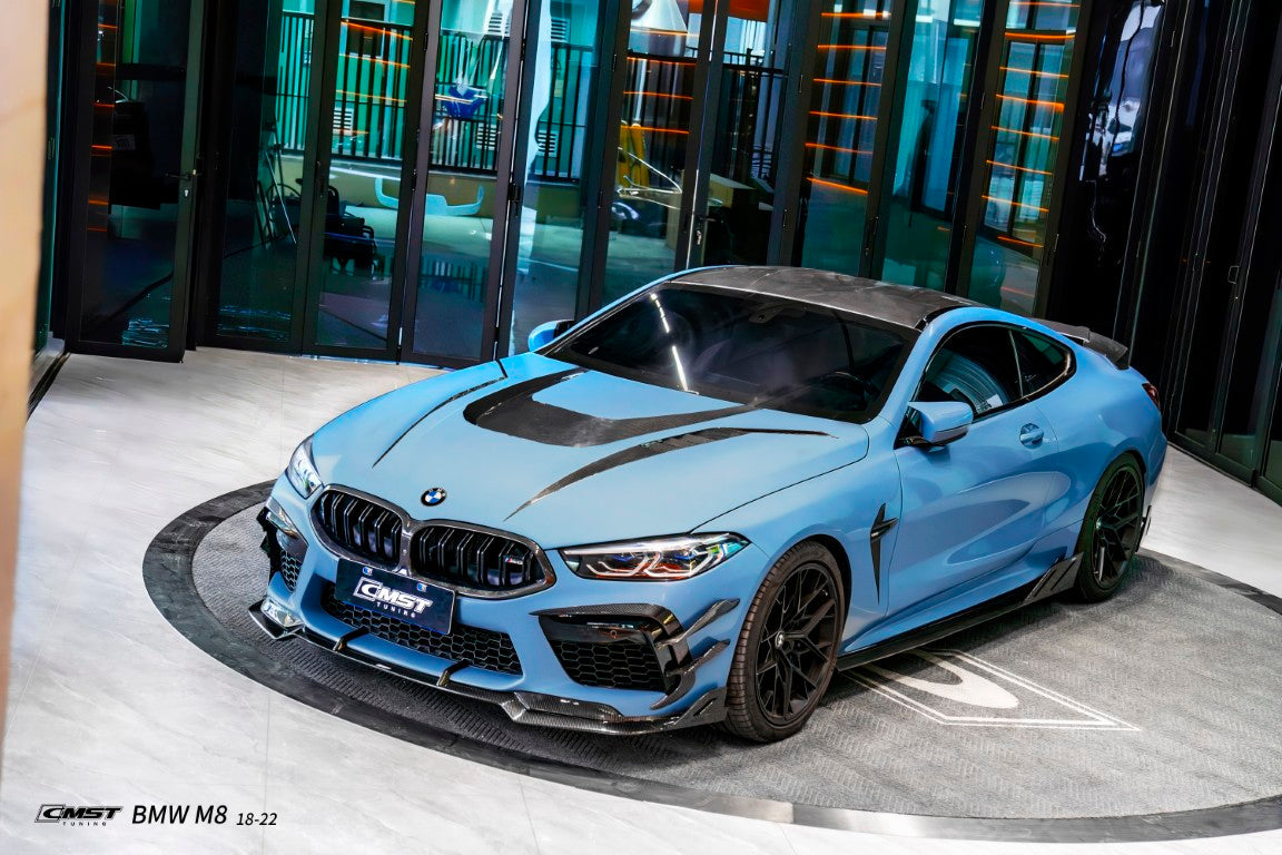 BMW M8 M8C F92 F93 2019-ON with Aftermarket Parts - Side Skirts Dry Pre-preg Carbon Fiber / FRP from CMST Tuning