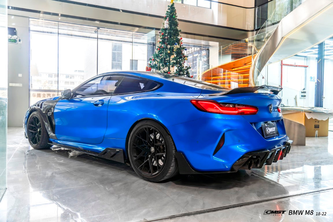 BMW M8 M8C F92 F93 2019-ON with Aftermarket Parts - Side Skirts Dry Pre-preg Carbon Fiber / FRP from CMST Tuning