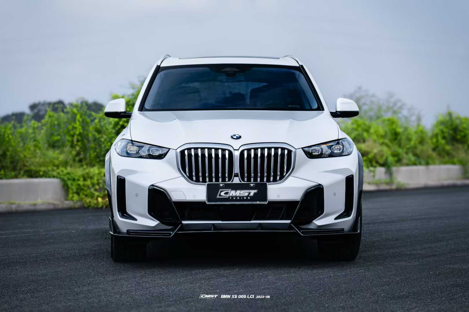 BMW X5 G05 LCI 2024-ON with Aftermarket Parts - Front Lip Pre-preg Carbon Fiber CMST Tuning
