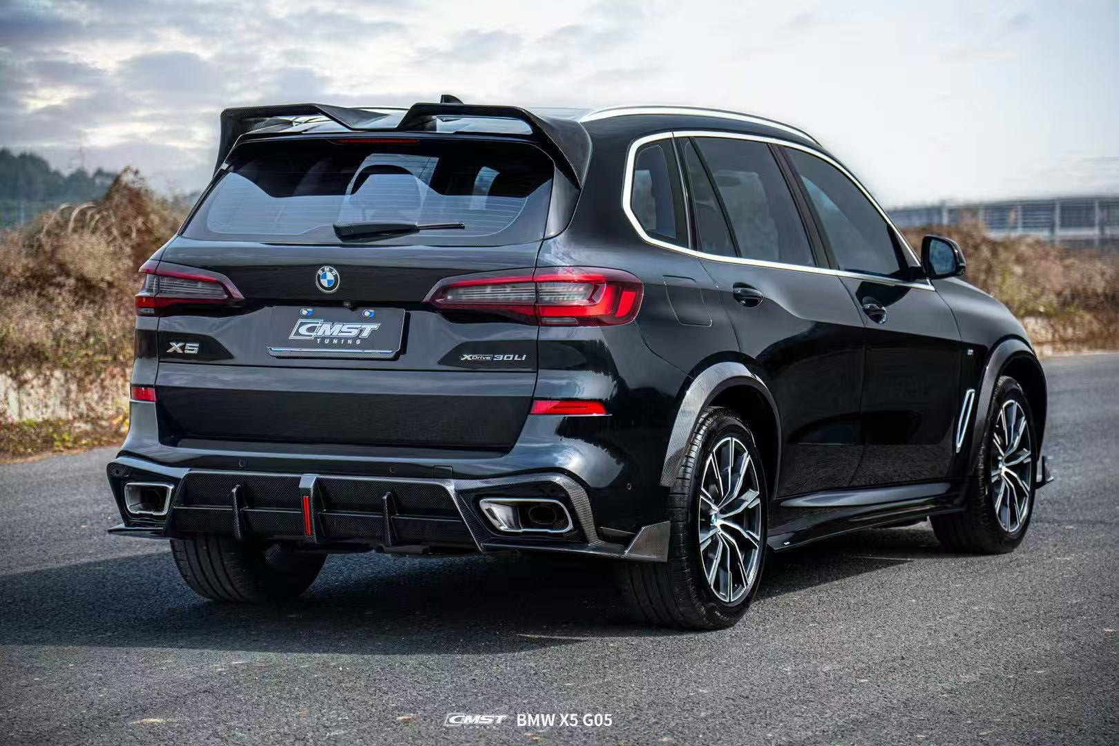 BMW X5 G05 LCI 2024-ON with Aftermarket Parts - Roof Spoiler Pre-preg Carbon Fiber from CMST Tuning
