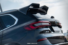 BMW X5 G05 LCI 2024-ON with Aftermarket Parts - Roof Spoiler Pre-preg Carbon Fiber from CMST Tuning