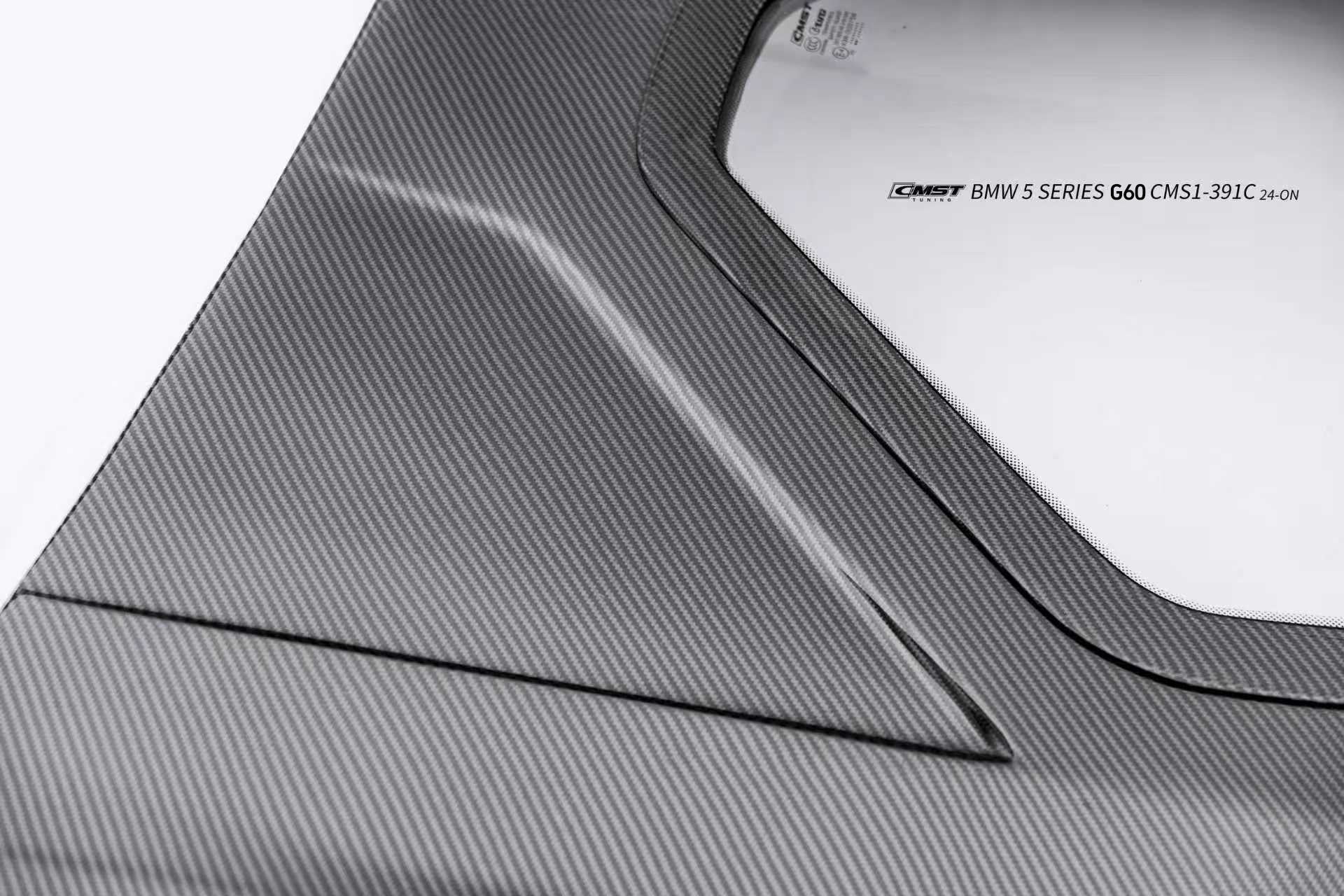 BMW i5 M60 xDrive40 / eDrive40 G60 G61 & 5 Series 550e xDrive 540i xDrive / 530i xDrive / 530i G60 G61 2024-ON with Aftermarket Parts - V2 Tempered Glass Clearview Hood Carbon Fiber / FRP from CMST Tuning