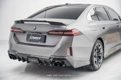 BMW i5 xDrive40 / eDrive40 (with M-package bumper, does not fit base mode) / M60 G60 G61 2024-ON &amp; 5 Series 540i xDrive / 530i xDrive / 530i (with M-package bumper, does not fit base model) / 550e xDrive G60 G61 2024-ON with Aftermarket Parts - Rear Diffuser Dry Pre-preg Carbon Fiber / FRP