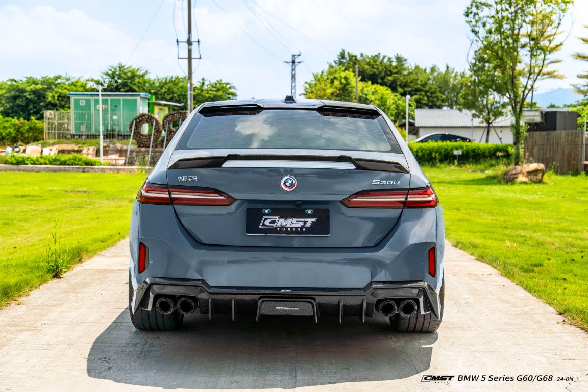 BMW i5 M60 xDrive40 / eDrive40 G60 G61 & 5 Series 550e xDrive 540i xDrive / 530i xDrive / 530i G60 G61 2024-ON with Aftermarket Parts - Rear Spoiler Dry Pre-preg Carbon Fiber / FRP from CMST Tuning