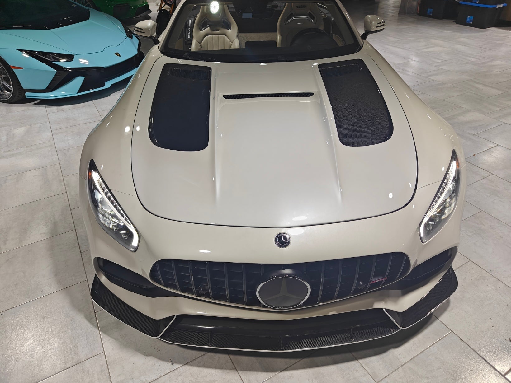 Mercedes Benz AMG GT GTS GTC GTR Pro Black Series C190 2016 2017 2018 2019 2020 2021 with Aftermarket Parts - Black Series Hood Bonnet Carbon Fiber / FRP from  CMST Tuning