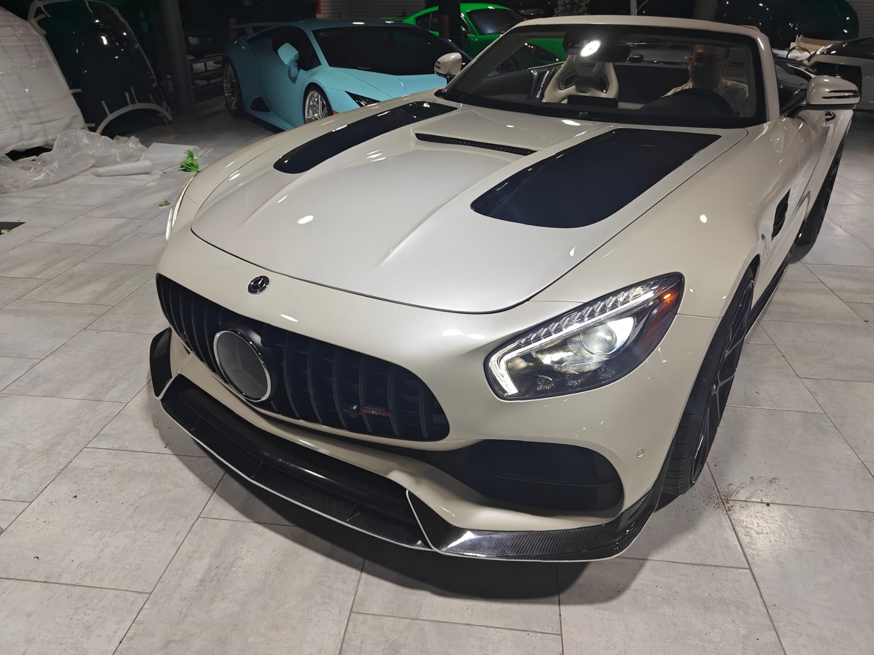 Mercedes Benz AMG GT GTS GTC GTR Pro Black Series C190 2016 2017 2018 2019 2020 2021 with Aftermarket Parts - Black Series Hood Bonnet Carbon Fiber / FRP from  CMST Tuning